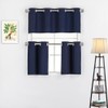 3 Piece 100% Blackout Grommet Top Kitchen Window Curtain Tiers