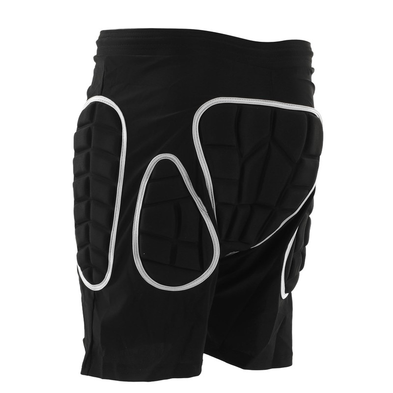 Silver Black Skiing Hip Protection Shorts Impact Resistant Breathable Skating
