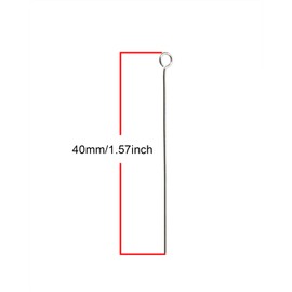 Shapenty 200PCS Mini Metal Wire Eyepins Beading Small Open Eye Head Pins Needles Bulk for DIY Craft Bead Earring Pendant Necklace Bracelet Jewelry Charm Finding Making (40mm/1.57Inch, Silver)