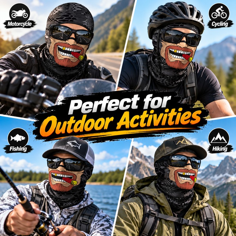 Breathable Full Face Balaclava Mask for Motorcycle Riding – Lightweight