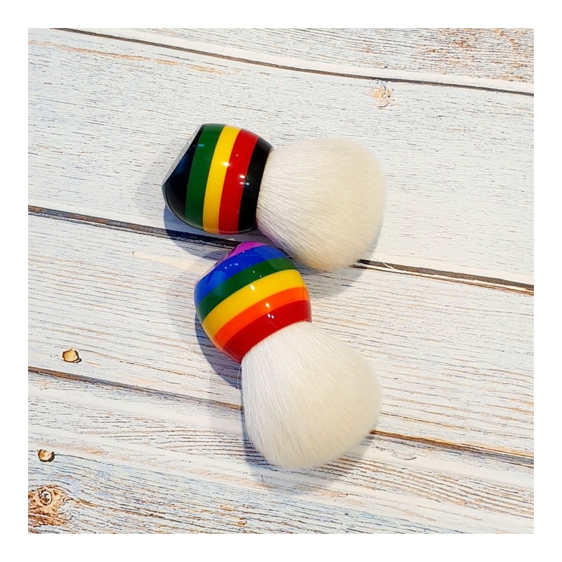 Natural Hair Portable Brush - Rainbow / 천연모 휴대용 브러쉬