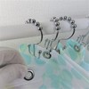 C-POSH Shower Curtain Hooks Double Hooks with Smooth Ball Shower
