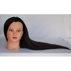 Ladella Beauty 26-28" Cosmetology (Heavy Density)" Yaki" Hair Texture Synthetic Fiber Mannequin Manikin Training Head - Karine