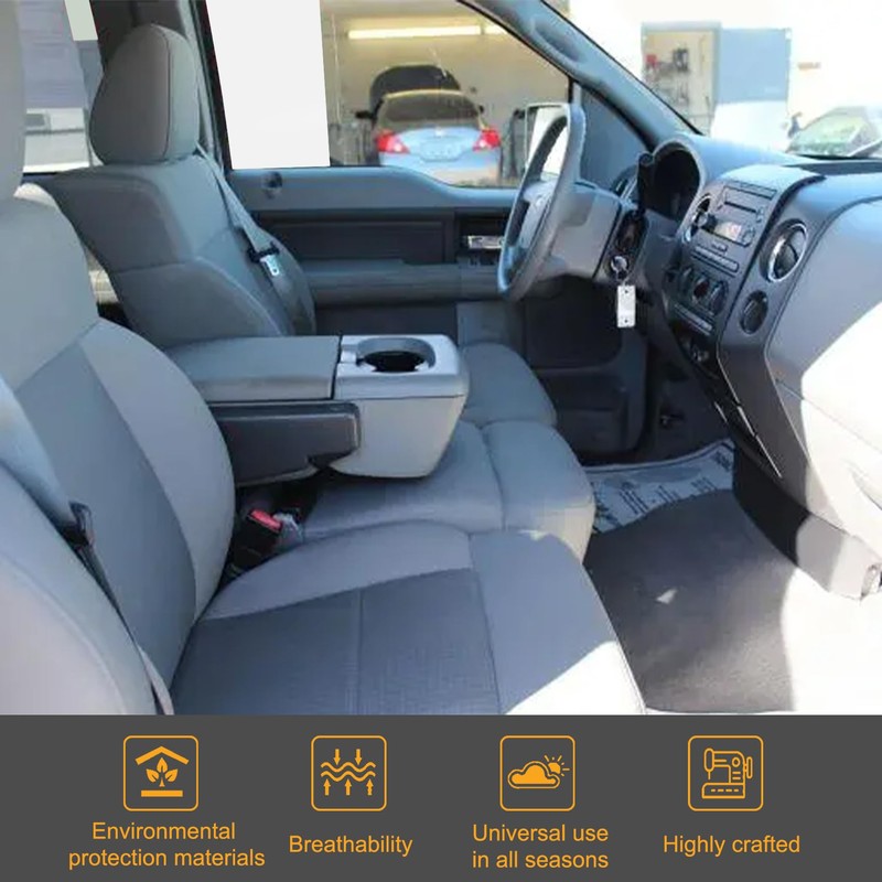 Priprilod Gray Cloth Driver Side Bottom Replacement Seat Cover Compatible