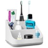 Cerpourt Toothbrush Holder for Bathroom,Detachable for Easy Cleaning Multi-Functional Countertop