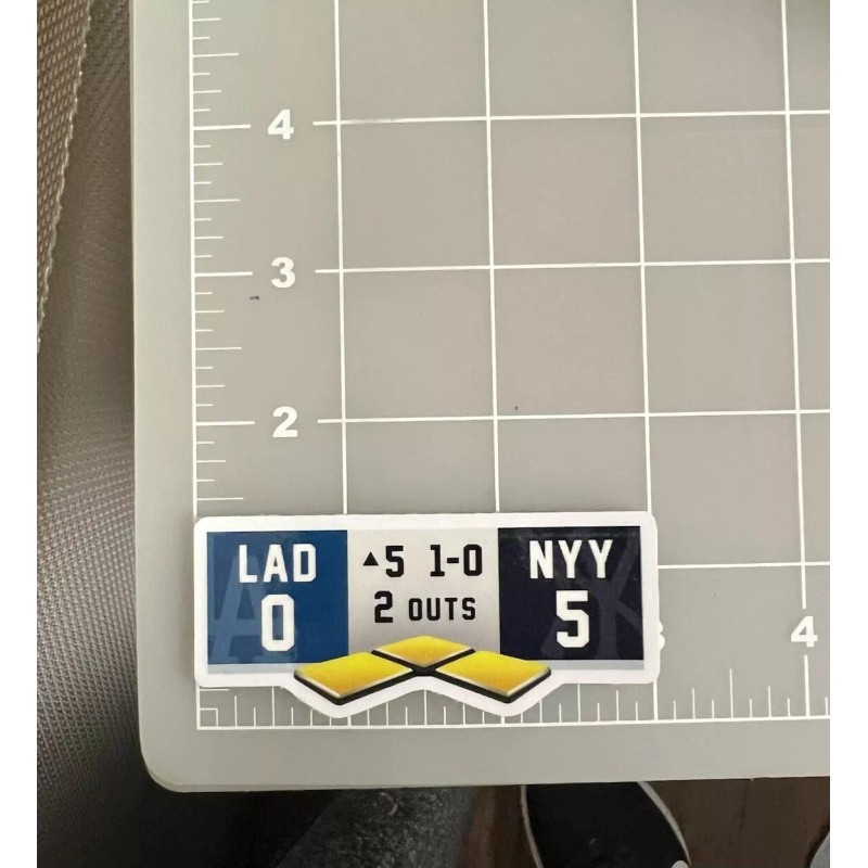 Dodgers Yankees 2024 World Series 5th Inning 3"x1.26" Sticker