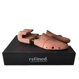 Refined.Cedar Shoe Tree Red Cedar Wooden Shoe Trees with Twin Tubes,Men's Twin Tubed Shoe Trees 6-16Sizes shoe tree wood (1Pair, EU 46-47 / X-Large / 12.5-13.5 US)