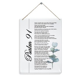 Christian Psalm 91 Sign, Christian crylic Sign, Decorative Acrylic Hanging Sign, Bible Verse Wall Art, Religious Artwork for Home Decor, Church Room Decor, Acrylic Spiritual Wall Decor