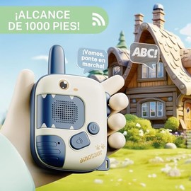 GOMITA 2 Pzs Walkie-Talkies para Niños,Juguetes Walkie-Talkie con Dinosaurios,Juguetes para Interior y Exterior para Niños y Niñas de 4 a 8 Años,Regal