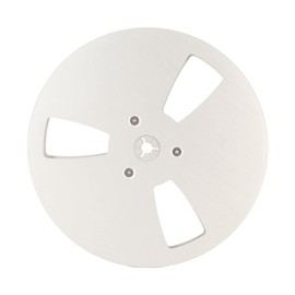 7 Inch Empty Reel, Aluminum Alloy, Universal 3 Holes, for Reel to Reel Tape Machines (Silver)