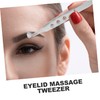TOVINANNA 2pcs Meibomian Gland Tool Stainless Steel Massage Tweezers for