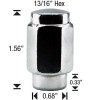 WHITE KNIGHT 4 PIECE LUG NUTS SHORT SHANK 12mm-1.25 R.H