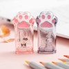 Cute Pink Cat Paw Pencil Sharpener Kawaii School Supplies Student