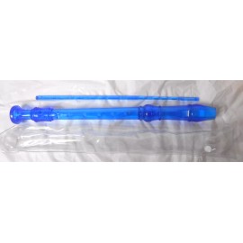 Unbranded Blue Recorder Baroque Flute Clarinet Music Instrument Beginner Gift 8 Hole Case