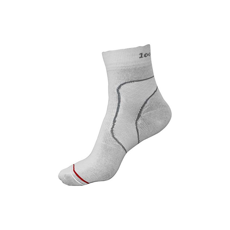 1000 Mile Tactel Mens White Foot Ankle Support Compression Tactel