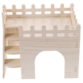 ORFOFE Wooden Hamster House Hideout Nest Small Pet Toy Climbing Sleeping House