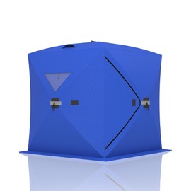 GarveeLife Ice Fishing Tent, Premium Pop-Up Portable Hub-Style Ice Fishing Shelter, 34 Square Feet of Fishable Area - Easy Setup, Spacious & Insulated for Ultimate Comfort - Perfect for 2+ Anglers