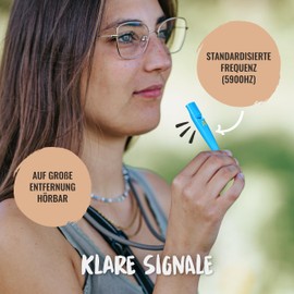 Rudelkönig Dog Whistle for Recall - Professional Training Whistle with Standardised Frequency and Whistle Band - Ideal for Dog Training