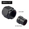 VehiMata 8AN Female Hardline Tube Nut & Sleeve Aluminum Fitting