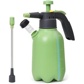 Qivine Pulverizador de Mano para JardíN PortáTil,Pulverizador de PresióN de PláStico de 2l,Boquilla Ajustable， Manual de Agua,1/2 GalóN, para Plantas Y Otras Soluciones de Limpieza
