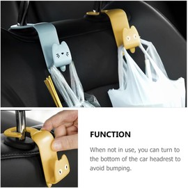 Milisten 6piezas Ganchos Para Bolsa Carro Ganchos Multifuncionales Para Respaldo De Asiento Organizadores De Coche