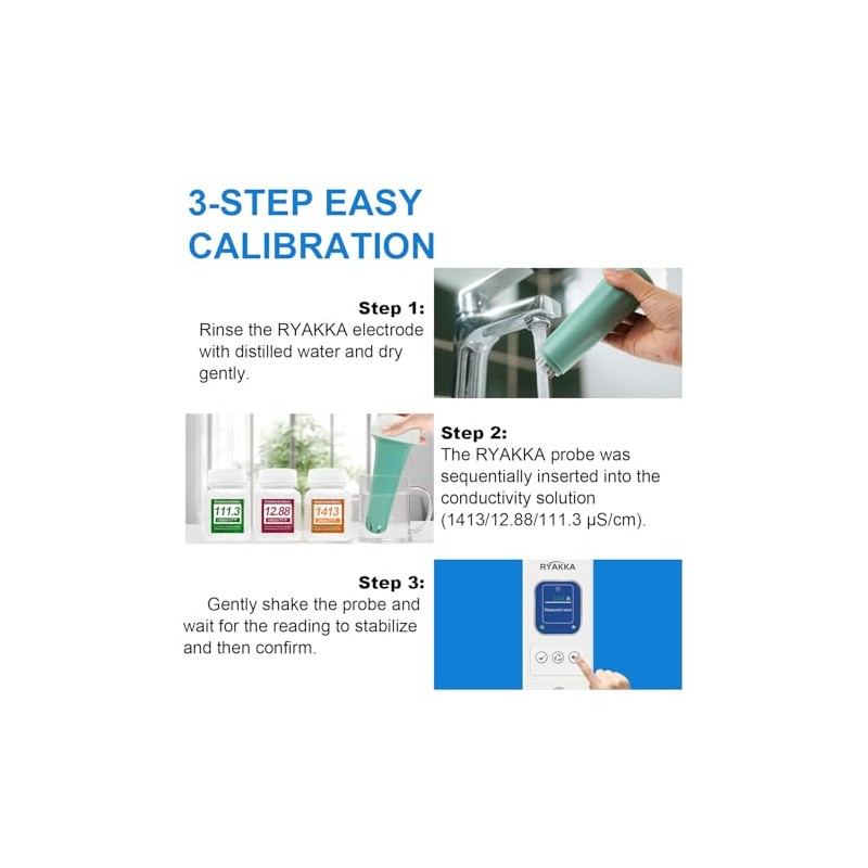 RYAKKA EC Calibration Solution Set - 3 x 50 ml