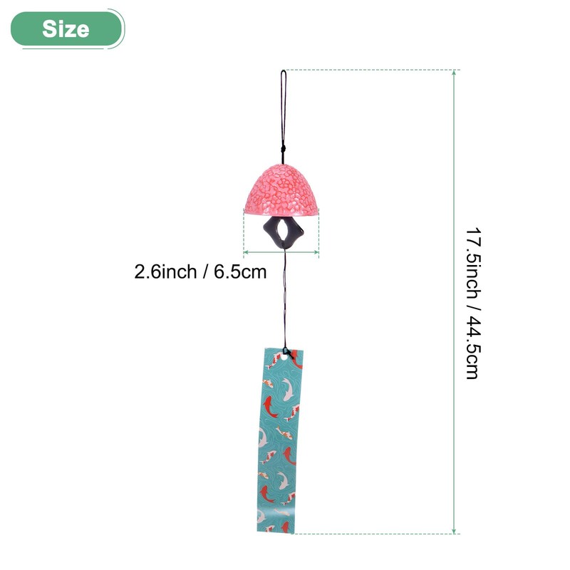 M METERXITY 1-Pack Japanese Wind Chime, Metal Temple Bell Vintage