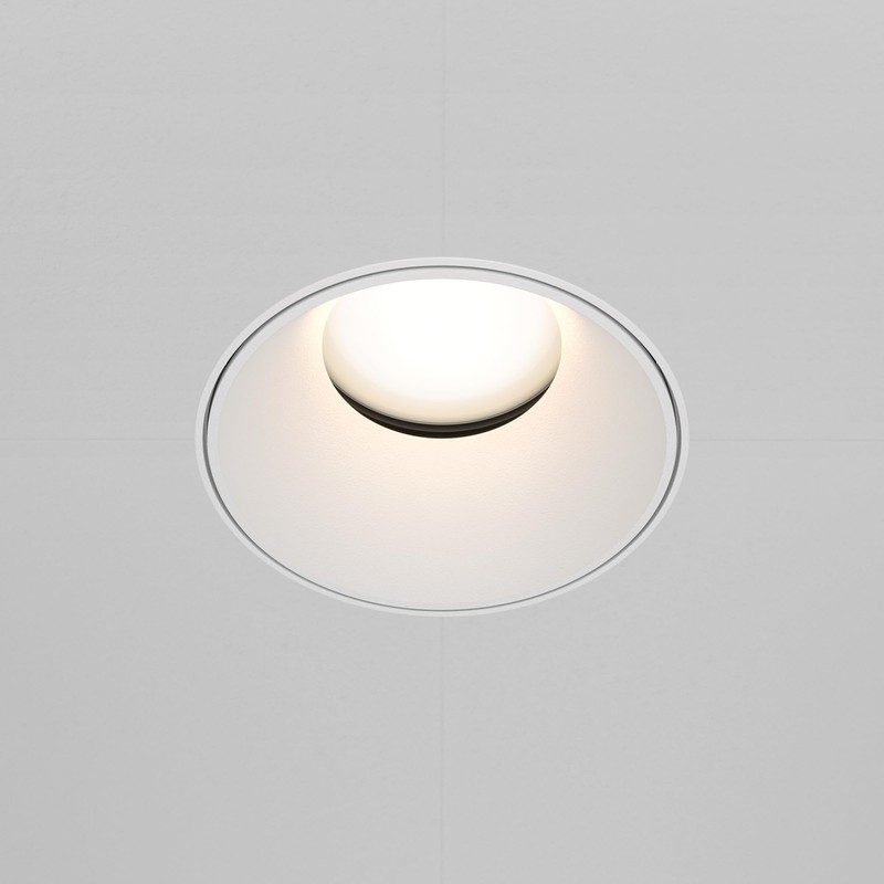 Maytoni Modern Recessed Spotlight Share 1x GU10 Excl. White Aluminium