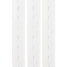 Realm Black & White Elastic Bands with Buttonhole for Trouser Waistbands, Maternity Clothes, Sewing, Knitting, Crafting (16mm, 19mm, 25mm) (Black, 25mm - 5 Metres)