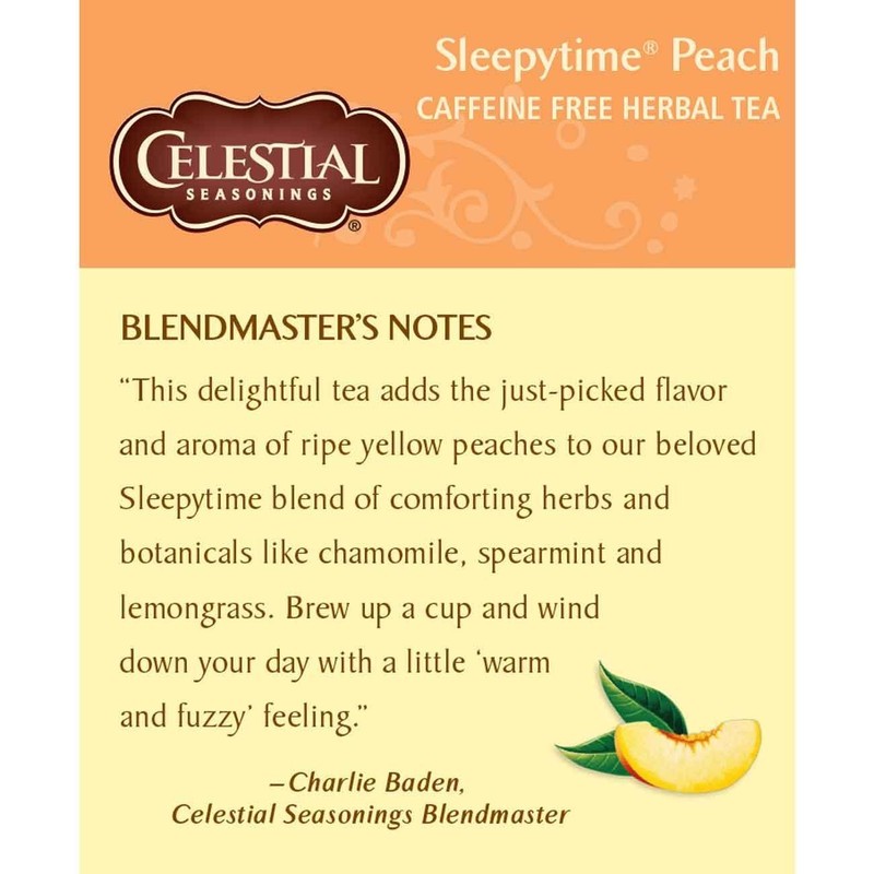 Celestial Seasonings Herbal Tea, Sleepytime Peach, 20 ct