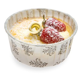 Panificio Premium 5-oz Baking Cups: Large-Pleated Ridge Cups Perfect for Muffins, Cupcakes or Mini Snacks - Vintage Floral Design - Disposable and Recyclable - 200-CT - Restaurantware