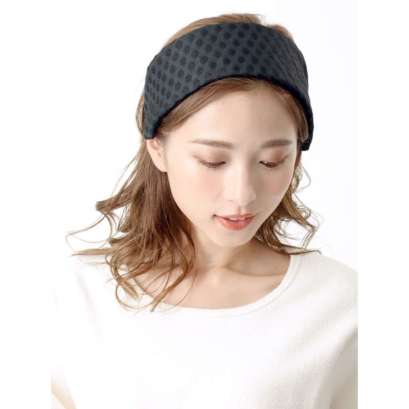 KOBE VINGTAINE HK-208-BK Polka Dots, Wide Headband, Polka Dot, Mature