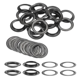 HARFINGTON 20Set Grommets Eyelets with Washers 40mm Metal Eyelets Kit for Fabric Curtain Tarps Leather Belt Bag DIY, Gunmetal