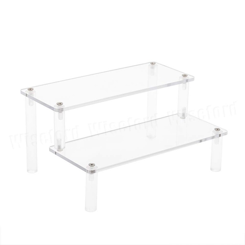 Tingacraft 3-Tier Self-install Acrylic Riser Display Shelf for Cosmetics​ Cupcake