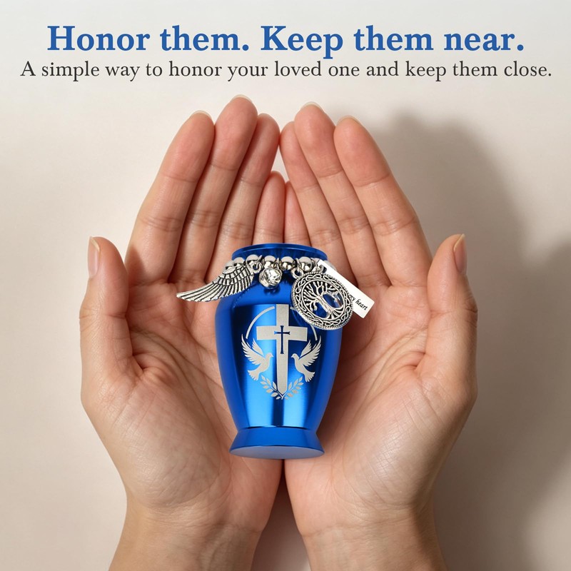 Anbanglin Small Cremation Urns for Human or Pet Ashes, Mini
