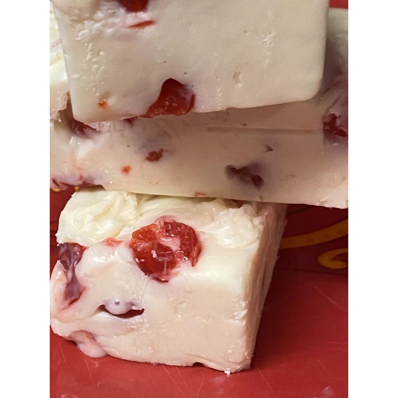 Homemade Cherry Coconut White Chocolate Fudge 1/2 pound **made Fresh