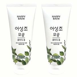 Happy Bath Houttuynia cordata Cleansing Foam 200ml x 2 Mint Foam Tablet Herb Cleanser Body Wash Scrub Cash on delivery or payment upon order / 해피바스 어성초 클렌징폼 200ml 2개 민트 폼 정제 허브 클렌저 바디 워시 스크럽 착불 또는 주문시 결제