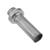 X AUTOHAUX Motorcycle Exhaust Silencer Exhaust Pipe Silver Tone 150mm