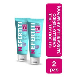 Nefertiti Shampoo Y Mascarilla Sulfate Free Cabello Teido                                                                                             