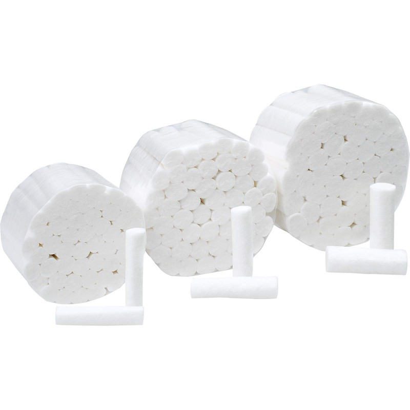 wellsamed wellsaroll Toothed Cotton Rolls Size 2 (10 mm), 300