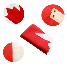 Canada 3 X 5 Heavy Duty Flag - Vivid Color and Four Rows Stitches For Fly End Two Rows Stitches - Canadian National Flags 210D embroidery Maple Feaf,polyester Cloth Longest Lasting with Brass Grommets