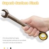 Meccion Combination Wrench 1-1/8 Inch SAE Open End Ratcheting Wrench