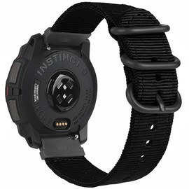 C2D JOY Compatible with Instinct 3/E watch 45mm Instinct 2 Bands Replacement Canvas Nylon Strap- 22MM (Black)