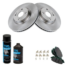 TRQ Front Brake Pad & Rotor Kit Brake Chemical Kit Brake Pads Brake Rotor Ceramic Compatible with 2017-2020 Fiat 124 Spider 2016-2019 Mazda MX-5 Miata