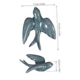 Levemolo Ceramic Swallow Wall Art Sculpture Stylish Hanging Bird Decor for Living Room Bedroom Dining Room Accent with Minimalist Design Unique Wall Decoration