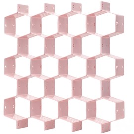 Natzerat Honeycomb Drawer Divider Suitable for bedroom underwear Socks Cosmetic storage locker sorting 8-piece drawer organizer (Pink)