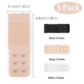 3 Pieces Bra Extensions 3 Hook,Bra Extenders 3 Hook Uk,Bra Extenders 3 Hooks,Bra Extender,Women's Bra Extenders,Soft And Comfortable Bra Extension Strap, Bra Extension Strap,For Women Bra Extende