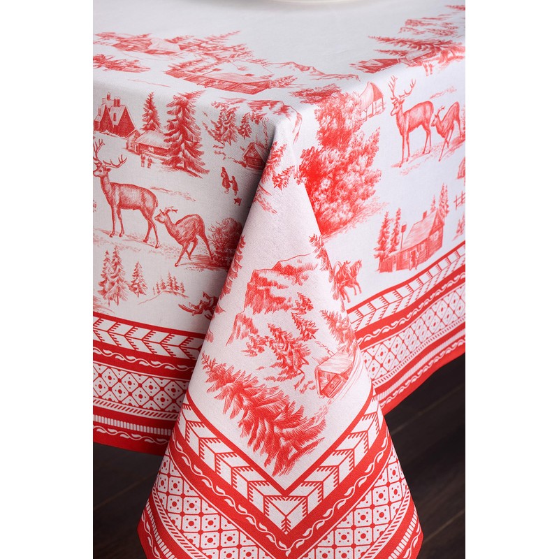 Maison d' Hermine Winter Jouy 100% Cotton Tablecloth for Kitchen
