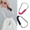 Luggage helper large aluminum EVA handle big carabiner black 3ea