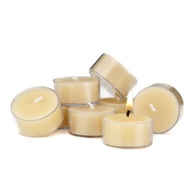 100% Pure Raw Beeswax Tea Lights Candles Organic Hand Made, IVORY (6)